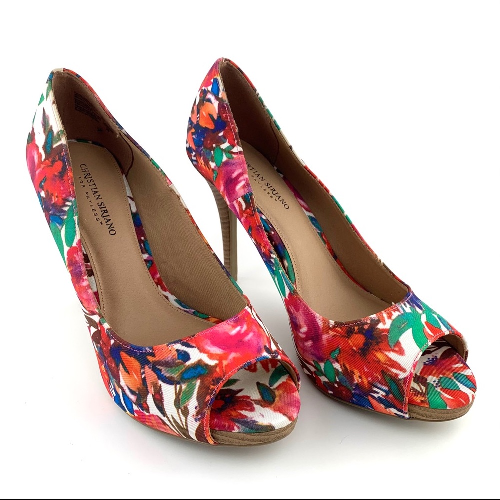 Christian Siriano for Payless Floral Peep Toes